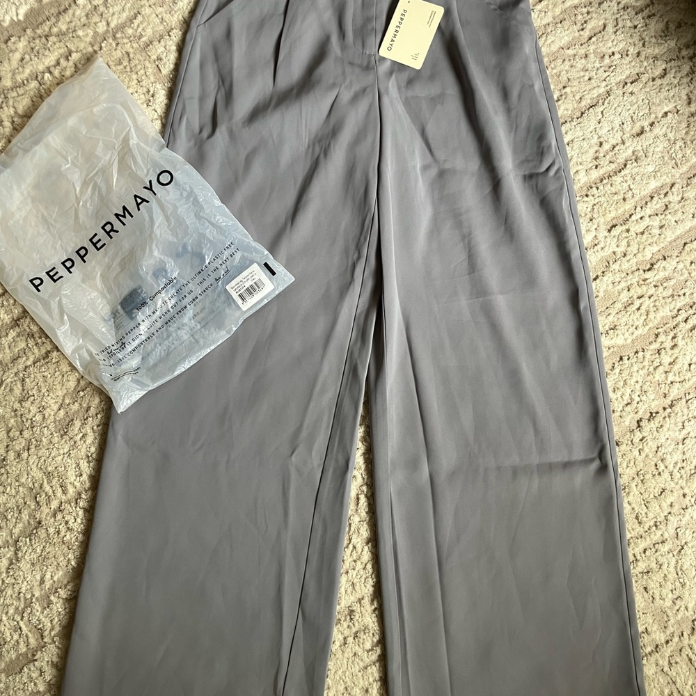 Peppermayo Elle Wide Leg Tailored Pants Gray size 4 - Picture 7 of 14